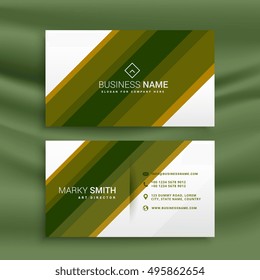 Green Stripe Business Card Template Presentation