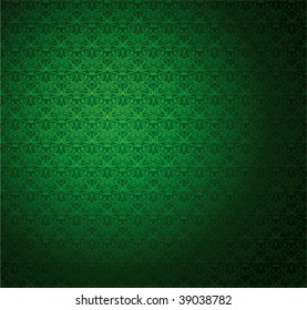 Green Stripe Seamless Wallpaper. Vector Illustration.