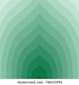 green striped leaf vector tunnel. Striped background. Stripes motif with curves for page fills, designing, textile print.