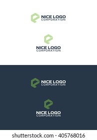 green striped letter e, satellite dish logo