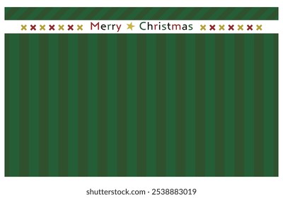 Green striped seamless pattern in Christmas colors