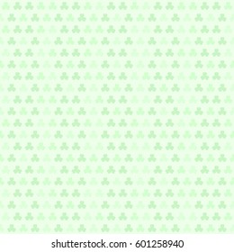 Green striped shamrock pattern. Seamless vector clover background