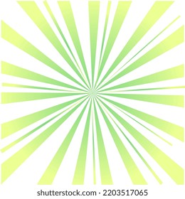 Green Striped Sunburst On Gradient Rotating