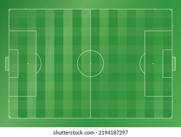 Green striped White line Soccer field, Football field, Top view