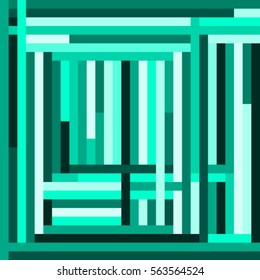Green Stripes Abstract