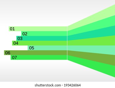 green stripes in the corner. vector illustration