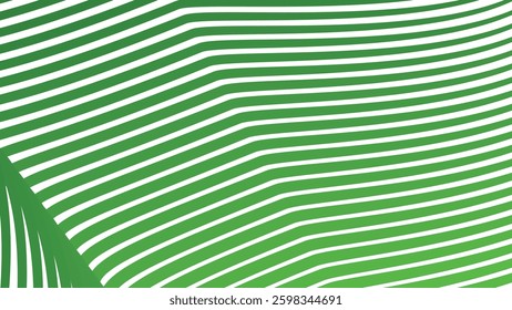 Green Stripes Line Pattern Abstract Background. Modern Stylish Backdrop. Trendy Seamless Design. Elegant Wavy Texture. Minimalist Digital Wallpaper. Smooth Flowing Aesthetic