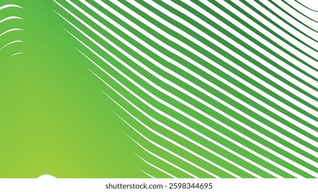 Green Stripes Line Pattern Abstract Background. Modern Stylish Backdrop. Trendy Seamless Design. Elegant Wavy Texture. Minimalist Digital Wallpaper. Smooth Flowing Aesthetic