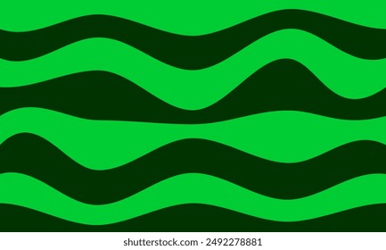 green stripes lines wave curves abstract background