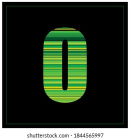 green strips lines jungle alphabets