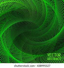  Green Structure  and Scenic Stairs. 3d Illustration. Vector Illustration
