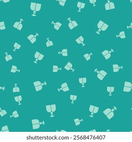 Green Student icon isolated seamless pattern on green background.  Vector Illustration