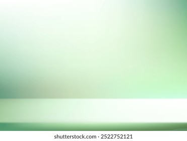 Green studio background. Space for selling products on the website. Background vector 3d with podium.Vector illustration.