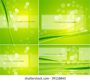 Green style. Backgrounds and banners designs