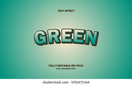 green style editable text effect