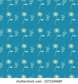 Green Stylised Flowers