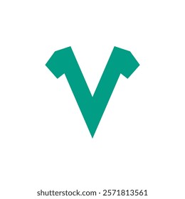 A green, stylized letter 'V' with arrow-like extensions at the top of each arm