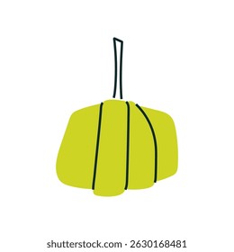Green stylized pumpkin for fall seasonal designs