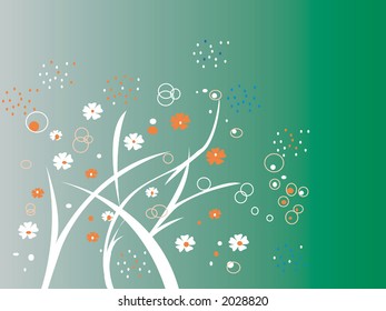 green stylized tree
