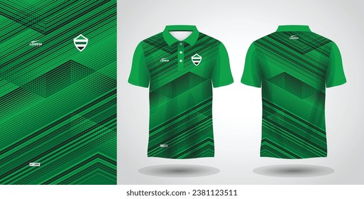 Grüner Sublimationspolo Sport Jersey Design