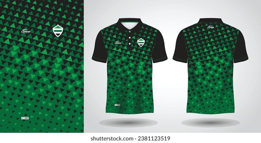 green sublimation polo sport jersey mockup design