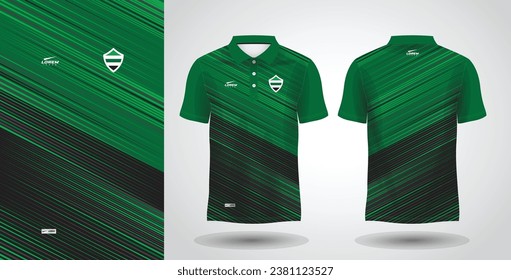 green sublimation polo sport jersey mockup design