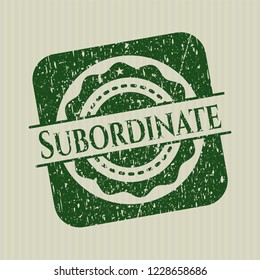 Green Subordinate rubber grunge texture stamp