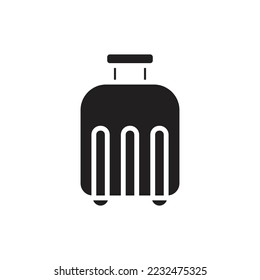 Green Suitcase Filled Icon Vector Illustration