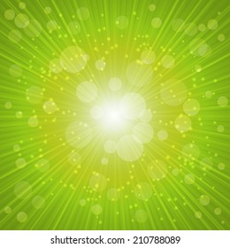 Green Summer Background. Vector Illustration. EPS10