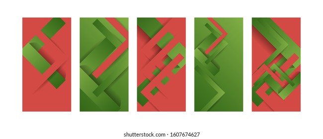 Green summer banners backgrounds set colors. Beautiful summer time cards, posters, flyers, party invitations