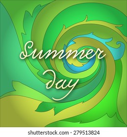 green summer curl abstraction
