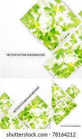 Green summer leaves abstract background