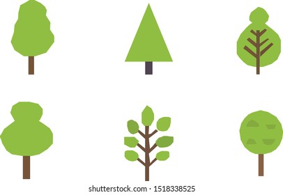 green summer tree garden vector