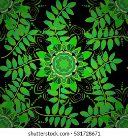 Green summer tropic branch leaves. Square frame.