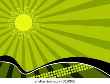green sun