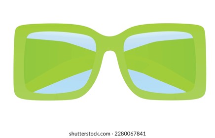 Green sun glasses. vector illustration