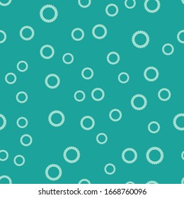 Icono de Sol verde aislado sin fisuras en fondo verde. Símbolo de verano. Buen día soleado. Ilustración vectorial