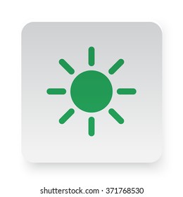 Green Sun icon on white app button
