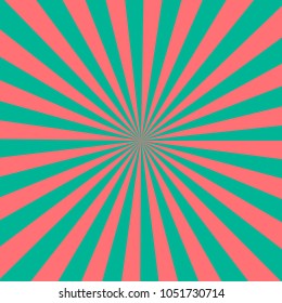 Green sun ray background. Vector eps10