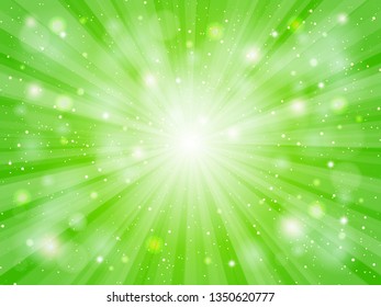 Green Sunburst Background