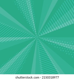 green sunburst background  with dots and stripes