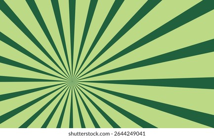 Green Sunburst Background Radial Stripes Design Texture