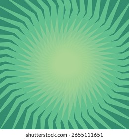 Green Sunburst Background Stock Vector