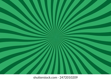 Green Sunburst Background.  Vector illustration