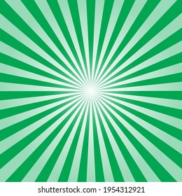 Arrière-Plan Motif Vert De Tournesol. Des rayons. Arrière-plan salé. Illustration vectorielle. Arrière-plan vert radial.