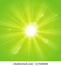 309,943 Green sun rays background Images, Stock Photos & Vectors ...