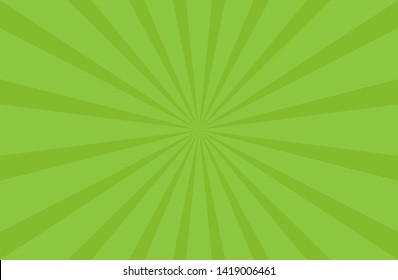 Green sunshine colorful vector background. Abstract illustration sunburst design wallpaper for template,cover,banner business social media advertising