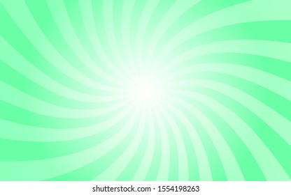Green sunshine vector background. illustration abstract sunburst wallpaper for template website and business social media advertising. Beautiful retro concept. 
