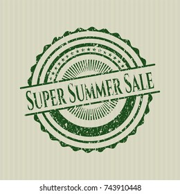 Green Super Summer Sale distress with rubber seal texture
