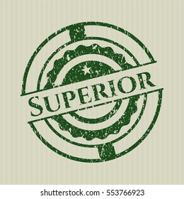 Green Superior distressed rubber stamp with grunge texture